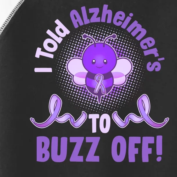 I Told Alzheimer's To Buzz Off Purple Ribbon Bee Toddler Fine Jersey T-Shirt