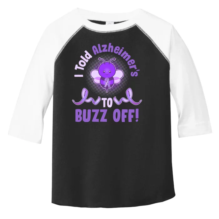 I Told Alzheimer's To Buzz Off Purple Ribbon Bee Toddler Fine Jersey T-Shirt