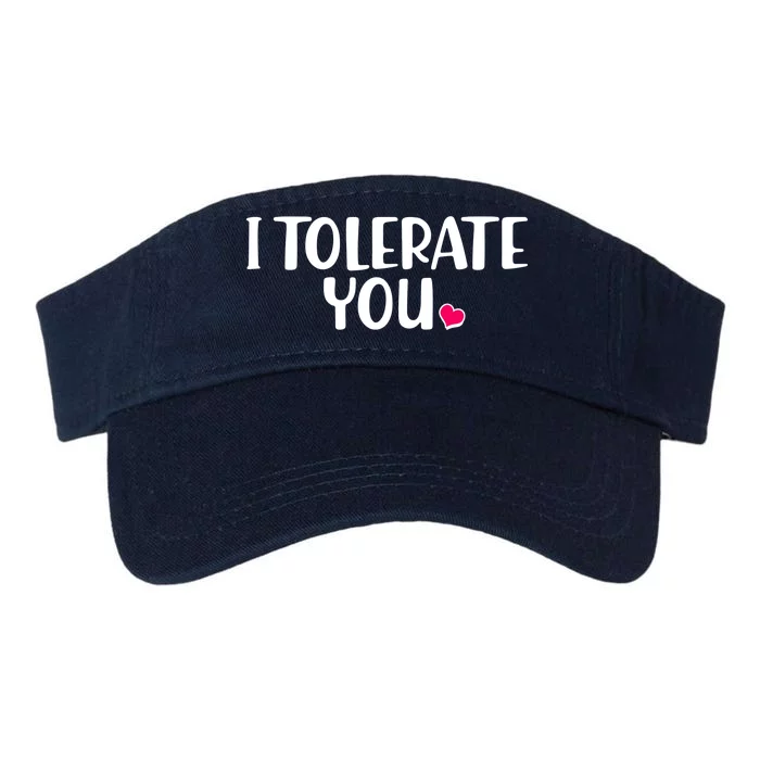 I Tolerate You Funny Anti Valentines Day Valucap Bio-Washed Visor