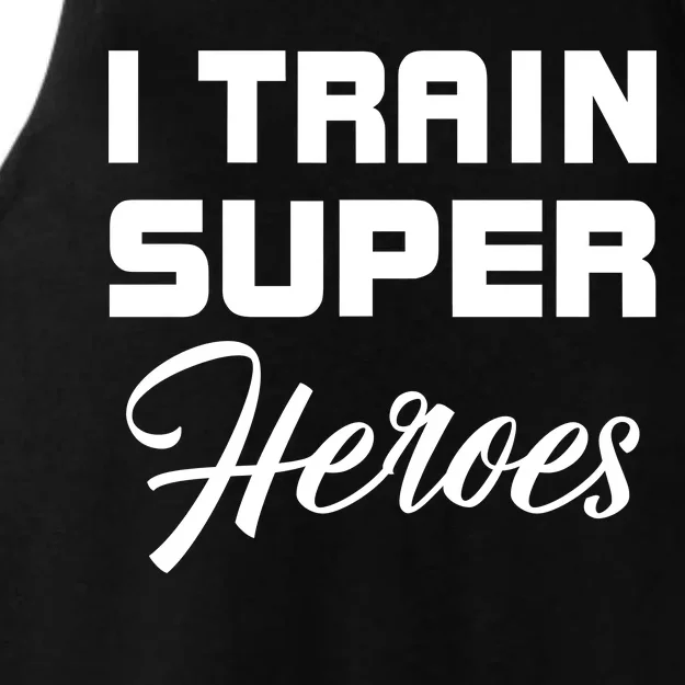 I Train Super Heroes Ladies Tri-Blend Wicking Tank