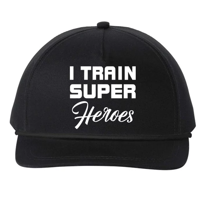 I Train Super Heroes Snapback Five-Panel Rope Hat