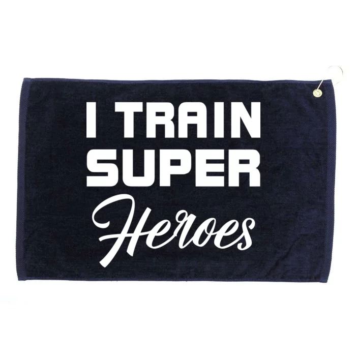 I Train Super Heroes Grommeted Golf Towel