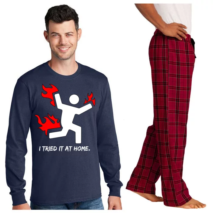 I Tried It At Home Funny Humor Long Sleeve Pajama Set