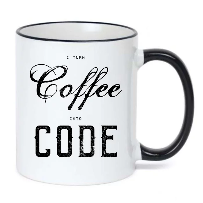 I Turn Coffee Into Code Black Color Changing Mug