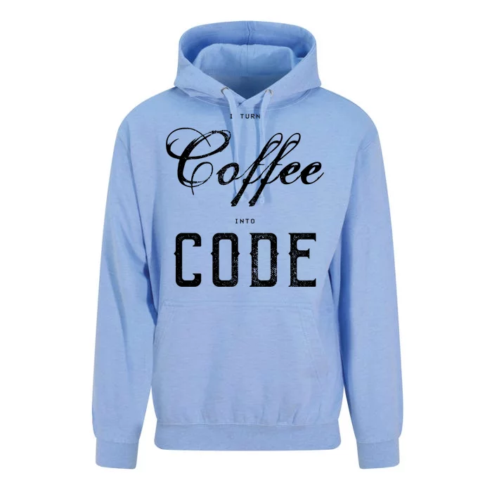 I Turn Coffee Into Code Unisex Surf Hoodie