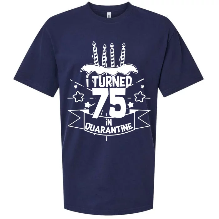 I Turned 75 In Quarantine Birthday Sueded Cloud Jersey T-Shirt