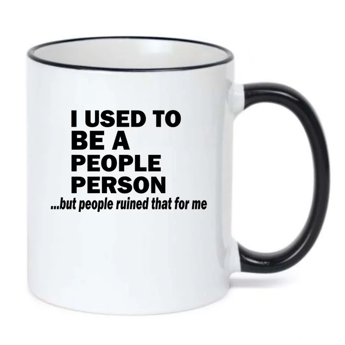 I Used To Be A People Person Black Color Changing Mug