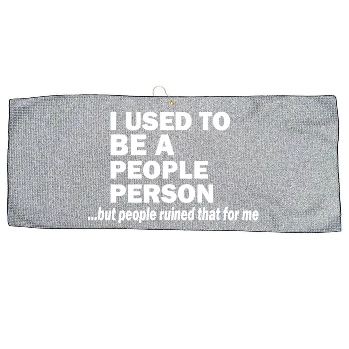 I Used To Be A People Person Large Microfiber Waffle Golf Towel