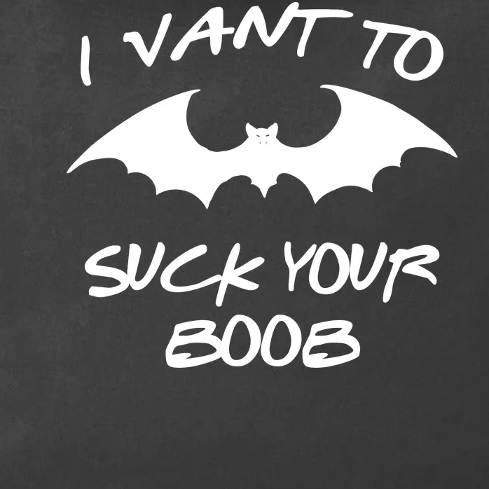 I Vant To Suck Your Boobs Vampire Bat Halloween Zip Tote Bag