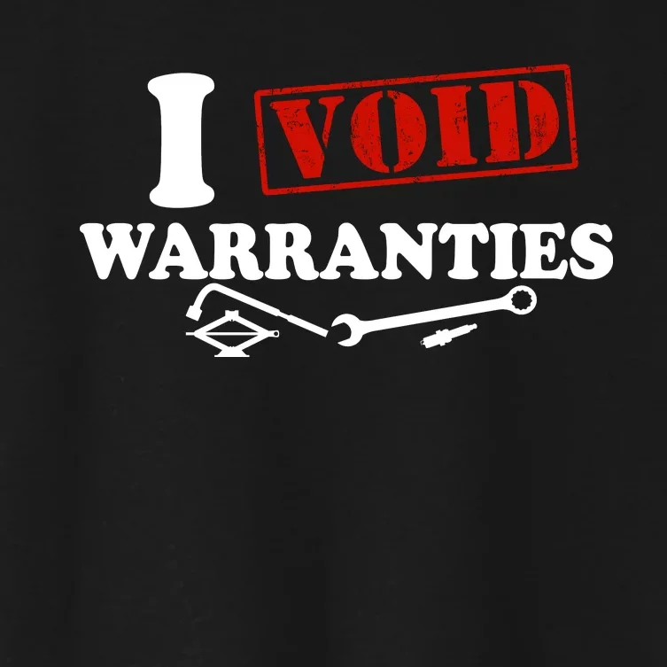 I Void Warranties Women's Crop Top Tee