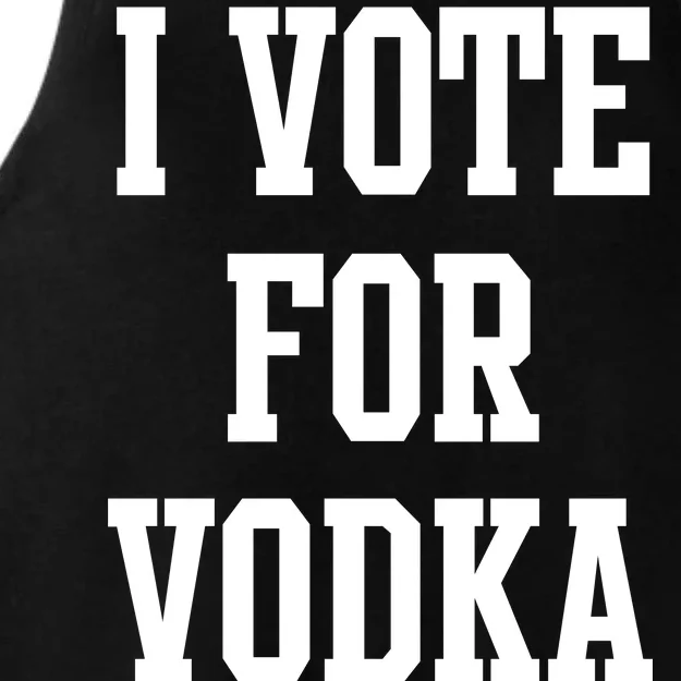 I Vote For Vodka Ladies Tri-Blend Wicking Tank