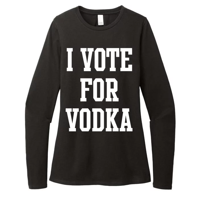 I Vote For Vodka Womens CVC Long Sleeve Shirt