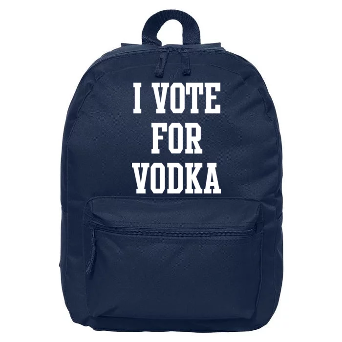 I Vote For Vodka 16 in Basic Backpack