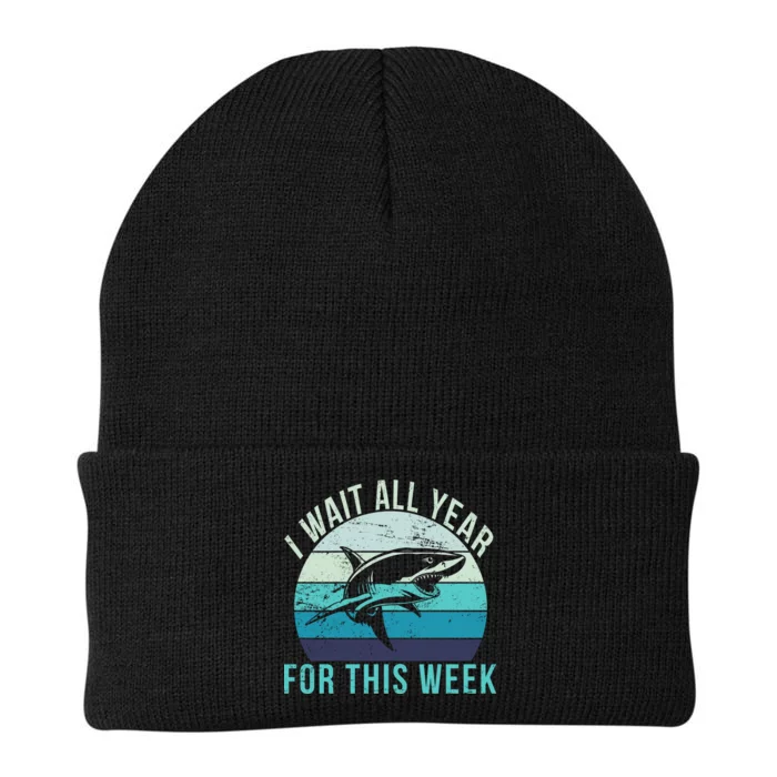 I Wait All Year For This Week Shark Knit Cap Winter Beanie