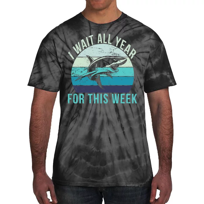 I Wait All Year For This Week Shark Tie-Dye T-Shirt