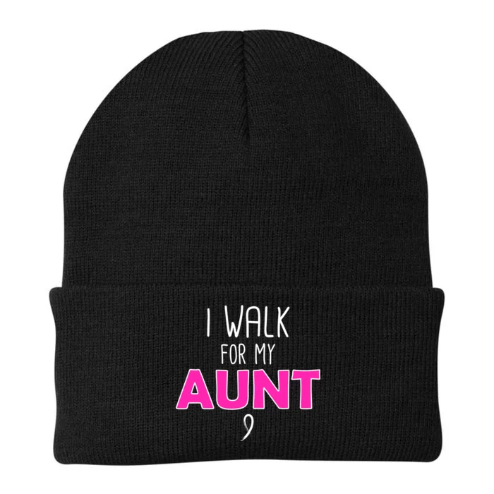 I Walk For My Aunt Breast Cancer Knit Cap Winter Beanie