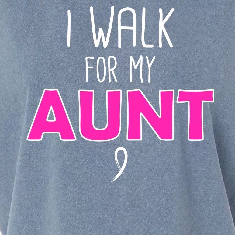 I Walk For My Aunt Breast Cancer Garment-Dyed Women's Muscle Tee