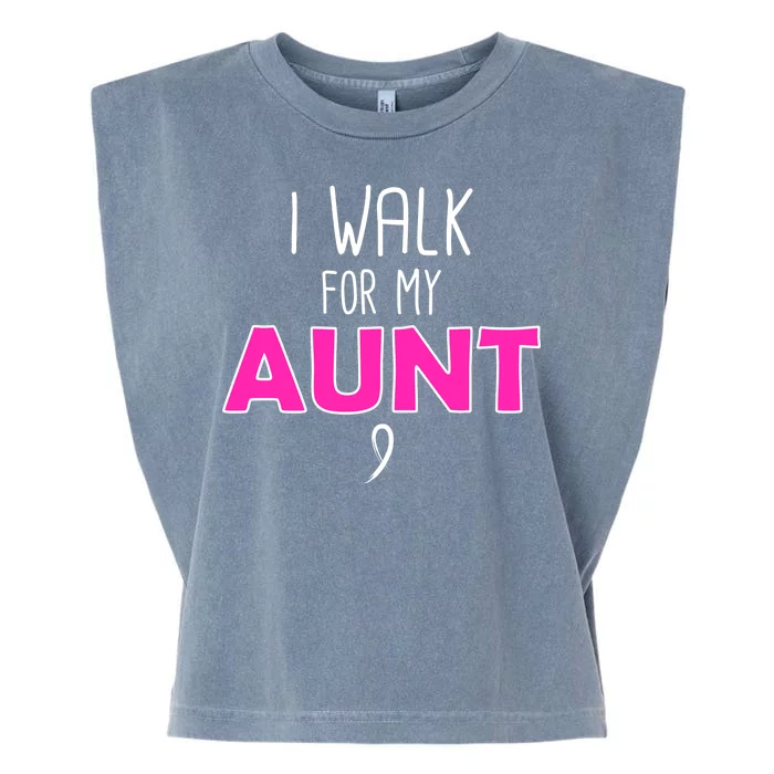 I Walk For My Aunt Breast Cancer Garment-Dyed Women's Muscle Tee