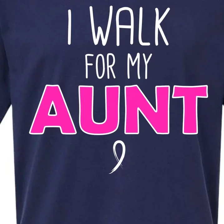 I Walk For My Aunt Breast Cancer Sueded Cloud Jersey T-Shirt