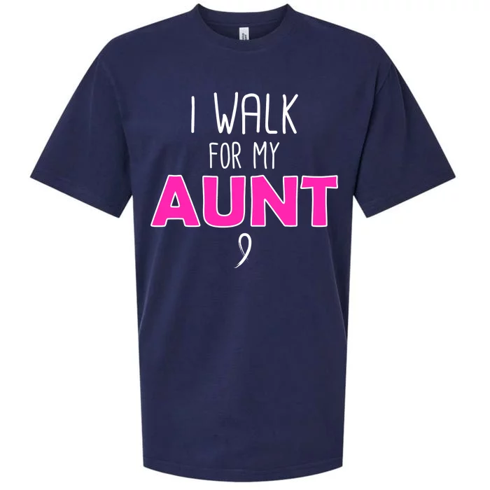 I Walk For My Aunt Breast Cancer Sueded Cloud Jersey T-Shirt