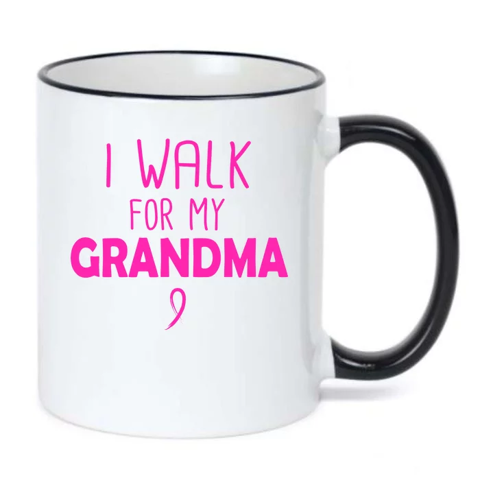 I Walk For My Grandma Breast Cancer Black Color Changing Mug