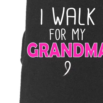 I Walk For My Grandma Breast Cancer Doggie 3-End Fleece Hoodie