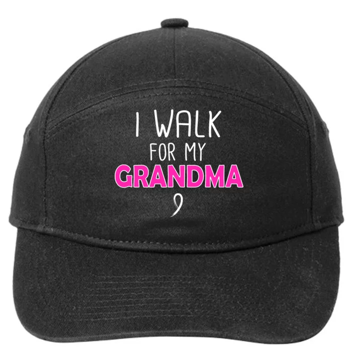 I Walk For My Grandma Breast Cancer 7-Panel Snapback Hat