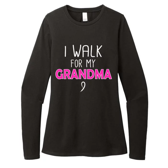 I Walk For My Grandma Breast Cancer Womens CVC Long Sleeve Shirt