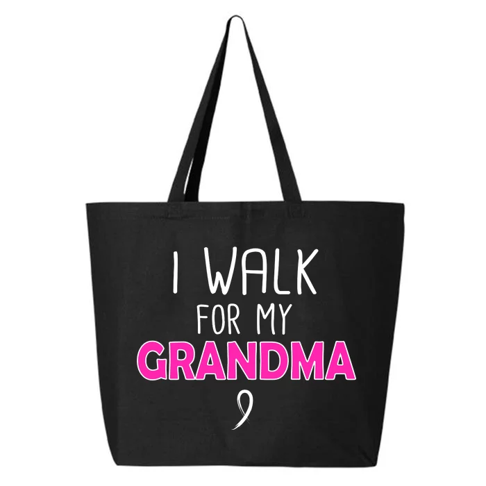 I Walk For My Grandma Breast Cancer 25L Jumbo Tote