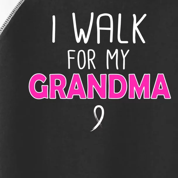 I Walk For My Grandma Breast Cancer Toddler Fine Jersey T-Shirt