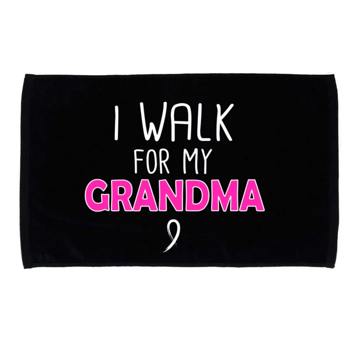 I Walk For My Grandma Breast Cancer Microfiber Hand Towel