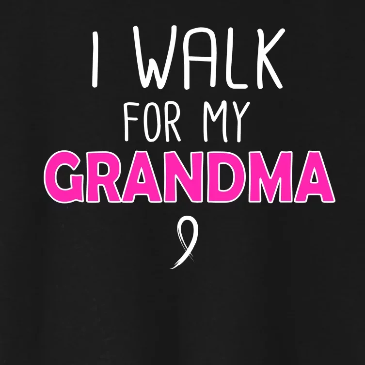 I Walk For My Grandma Breast Cancer Women's Crop Top Tee