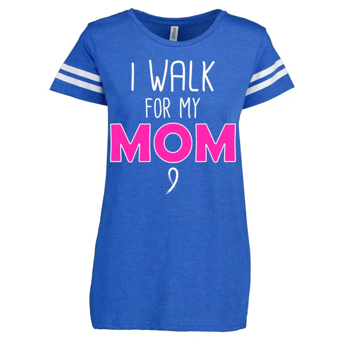 I Walk For My Mom Breast Cancer Enza Ladies Jersey Football T-Shirt