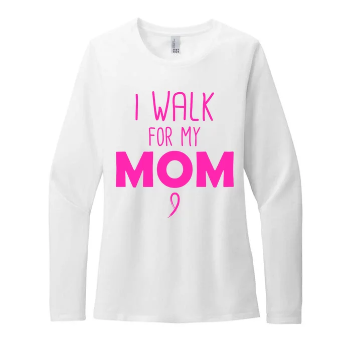 I Walk For My Mom Breast Cancer Womens CVC Long Sleeve Shirt