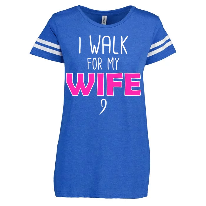 I Walk For My Wife Breast Cancer Enza Ladies Jersey Football T-Shirt