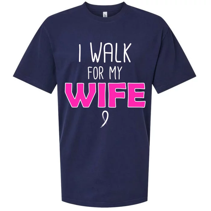 I Walk For My Wife Breast Cancer Sueded Cloud Jersey T-Shirt