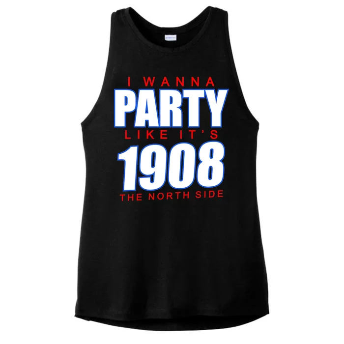 I Wanna Party Like It's 1908 The North Side Chicago Ladies Tri-Blend Wicking Tank