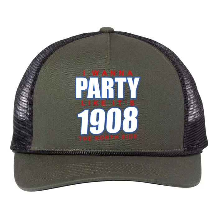 I Wanna Party Like It's 1908 The North Side Chicago Retro Rope Trucker Hat Cap