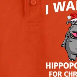 I Want A Hippopotamus For Christmas Dry Zone Grid Performance Polo