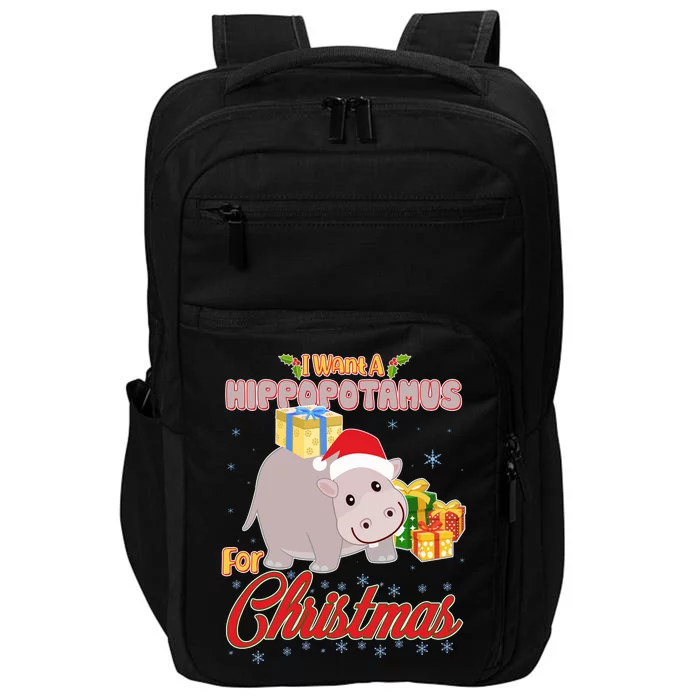 I Want A Hippopotamus for Christmas Classic Song Impact Tech Backpack