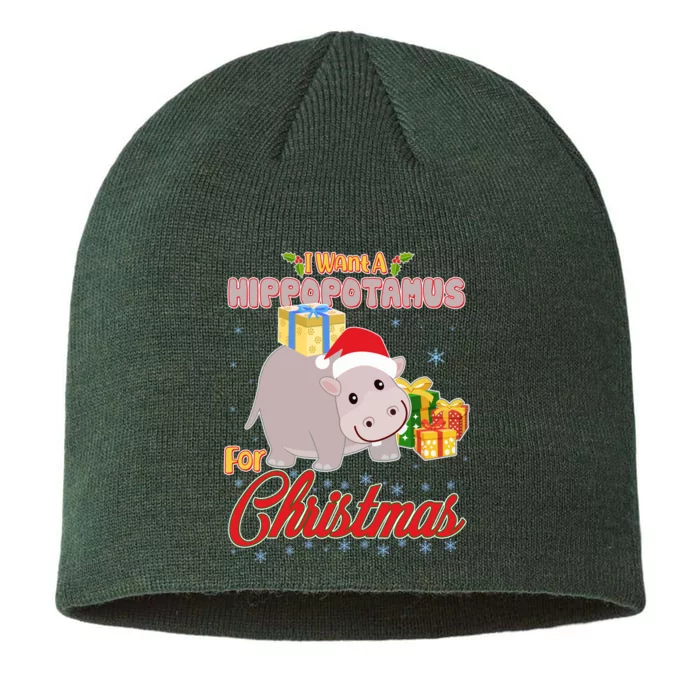 I Want A Hippopotamus for Christmas Classic Song 8 1/2in Sustainable Knit Beanie