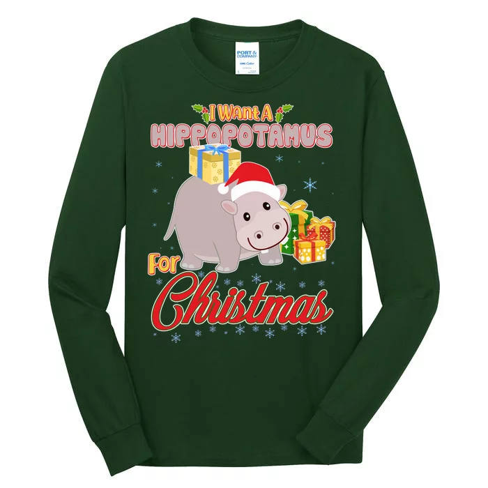 I Want A Hippopotamus for Christmas Classic Song Tall Long Sleeve T-Shirt