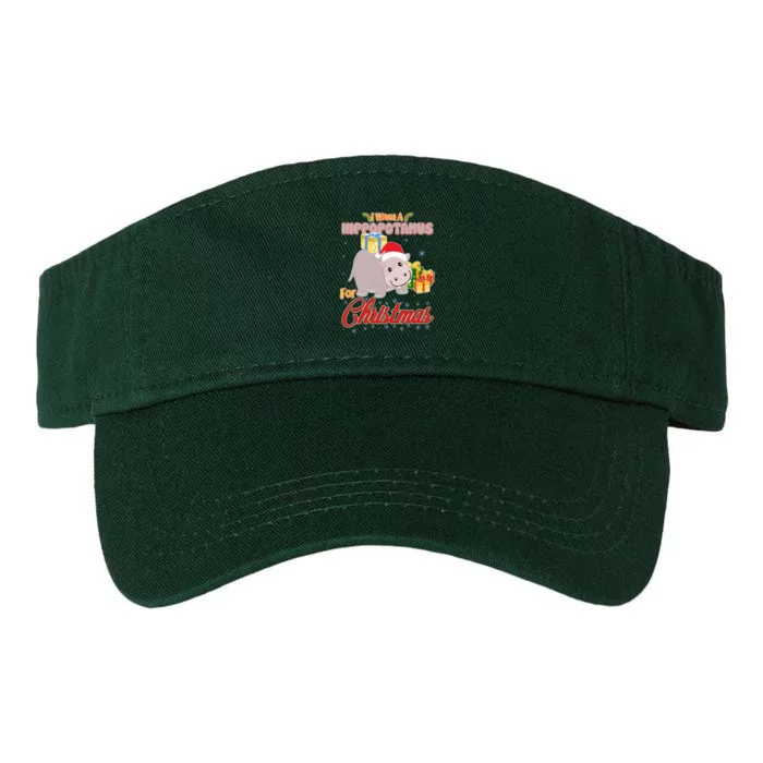 I Want A Hippopotamus for Christmas Classic Song Valucap Bio-Washed Visor