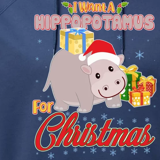 I Want A Hippopotamus for Christmas Classic Song Performance Fleece Hoodie