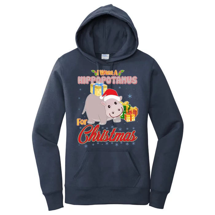 I Want A Hippopotamus for Christmas Classic Song Women's Pullover Hoodie