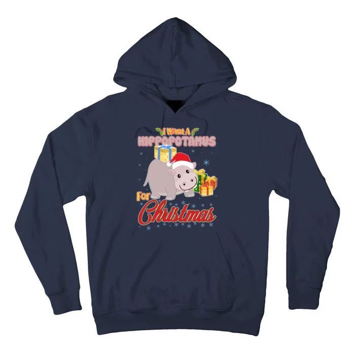 I Want A Hippopotamus for Christmas Classic Song Tall Hoodie