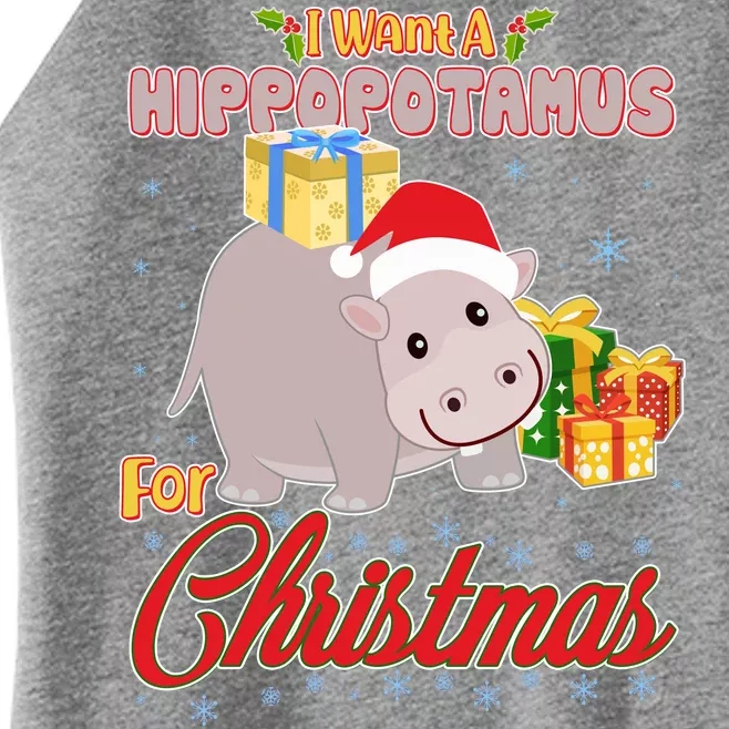 I Want A Hippopotamus for Christmas Classic Song Women’s Perfect Tri Rocker Tank