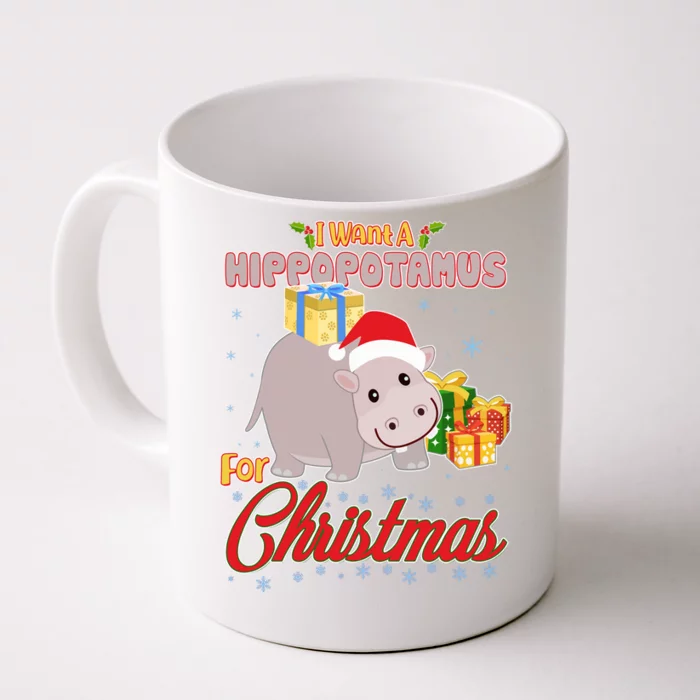 I Want A Hippopotamus for Christmas Classic Song Front & Back Coffee Mug