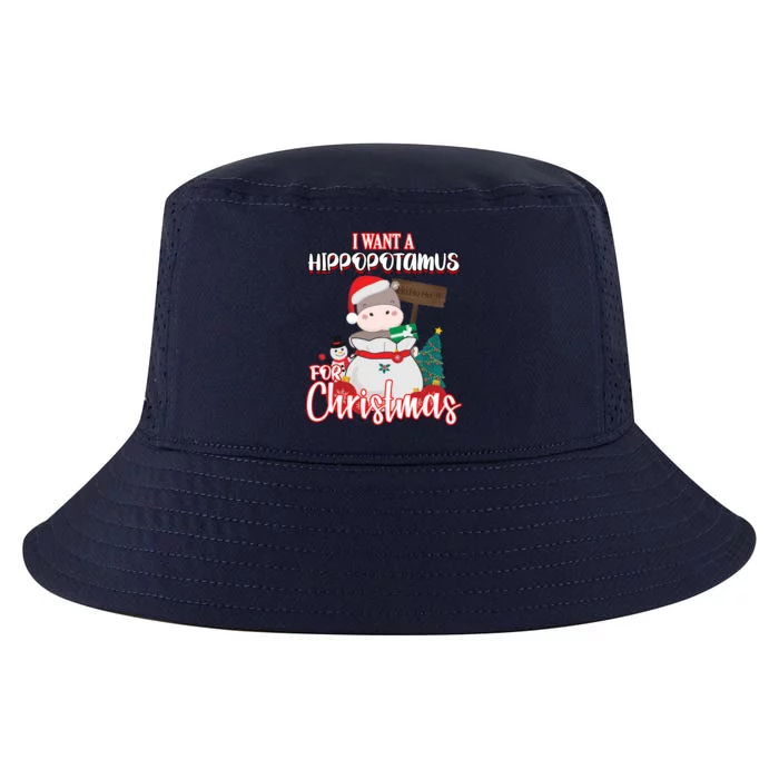 I Want A Hippopotamus For Christmas Ho Ho Ho Cool Comfort Performance Bucket Hat