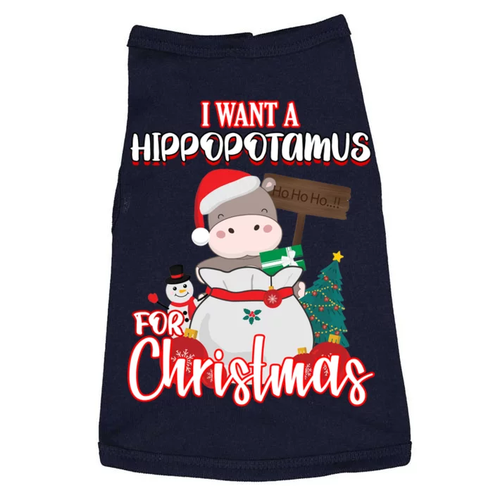 I Want A Hippopotamus For Christmas Ho Ho Ho Doggie Tank